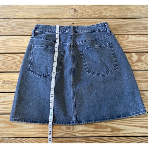 NWT Madewell Rigid Denim A-Line Skirt Size 26 Women’s Black - Picture 7 of 8